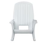 Semco Plastics Rockaway Heavy Duty Resin Outdoor Rocking Chair, Low Maintenance All-Weather Porch Rocker with Easy Assembly for Deck and Patio, 600 Pound Capacity, White