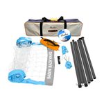 Baden Champions Volleyball Net Set | Volleyball Bag, Adjustable Poles, Volleyball Ball & Pump, & Boundary Lines | Portable Volleyball Net for Backyard or Outdoor Activities for Men, Women & Kids