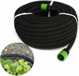 15M Porous Soaker Hose – Garden Drip Soaking Hose – Comes with Connectors – Easy to Use Plant Watering Device – Permeable Irrigation Hosepipe – Automatic Gardening Hedge Lawn Irrigator System