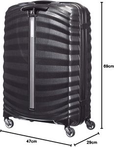 Samsonite Lite-Shock Spinner Suitcase, 69cm, 73L – Black