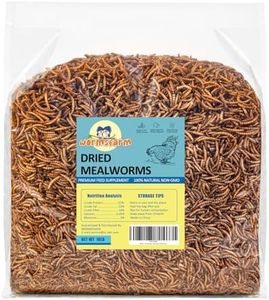 WormsFarm 5lb Dried Mealworms for Chickens Treats for Laying hens,Blue Birds,Ducks,Fish,Turtles