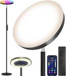 Keepsmile Double Side Lighting LED Floor Lamp with Remote Smart App,36W/2600LM Super Bright Dimmable RGB Floor Lamp,Adjustable Angle Standing Lamp for Living Room Bedroom Office Lampe Sur Pied,Black