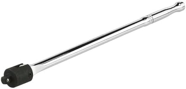 Neiko 00338A 3/8-Inch-Drive Premium Breaker Bar, 15 Inches Long, Nut Breaker Bar, 180-Degree Flex Cr-Mo Head with Cr-V Steel Construction