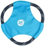 ZippyPaws Rope Gliderz - Durable Outdoor Dog Toy, Pet Flying Disc, Soft Frisbee Dog Toy for Throwing & Fetching, Dog Dads - Blue