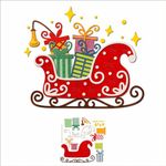 XMZZMX Christmas Sled Gift Pack Metal Cutting Dies for Card Making, Paper Embossing Die-Cuts Kit Storage Pockets Supplies, Scrapbooking Stencils