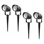 Uonlytech 4pcs Led Floor Lamp Landscape Flag Stake Light Spotlight for Tree Courtyard Stake Spotlight Exterior Solar Powered Lights Landscape Lighting Led Spotlight Lawn Abs Outdoor