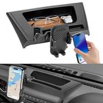 HIBRONGO Upgraded Phone Mount for Jeep Wrangler JK JKU 2012-2018 | Anti-Shake Dash Multi-Mount + Storage Tray | 360° Rotation Phone Holder | Off-Road Interior Accessories