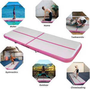 Air Gymnastic Track Mat – Pink, 300x100x10cm Inflatable Tumble Mat