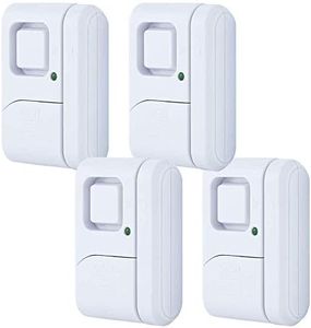 General Electric GE Personal Security DIY Home Protection, Burglar Alert, Magnetic Sensor, Off/Chime/Window/Door Alarm, Easy Installation (4 Pack), 45174