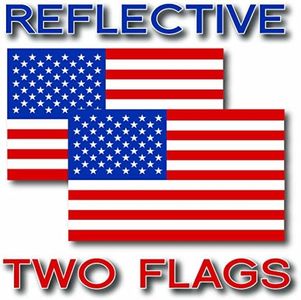 2X Reflective USA American Flag Decal Stickers Exterior Various Sizes (10" x 6")