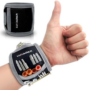 Magnetic Tool Wristband for Screws, Nails, Drill Bits, Bolts - Heavy-Duty Magnetic Wrist Band with Adjustable Strap, Ideal Father's Day Gift, Handyman Gift, Cool Tools Dad Gift, Wrist Magnetic Holder