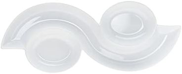 Godinger Chip and Dip Hummus Serving Dish Platter for Condiments and Crackers - White