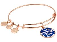 Alex and Ani You are Stronger Than You Think Bangle Bracelet Shiny Rose Gold One Size