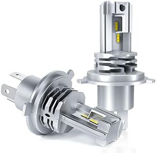 LTONXEN Ampoule H4 LED, 6500K Blanc pour Voiture de 12V-24V Hi/Lo Beam Kit d'ampoule Phare de Conversion. (2 Pcs) (Garantie de 2 Ans)