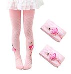 El Regalo Kids Girls Baby Ballet Dance Princess Tights Stockings Pantyhose | 1 pair | Princess Cotton Legging Stocking Pants Socks (Pink Medium (4-6 Years))