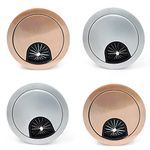2 inch Metal Desk Cable Grommet Hole Covers for Wires,Cable Hole Cover Desk Wire Hole Insert Furniture Grommets,4 PCS Table Grommet