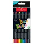 Faber Castell Colouring Pencils Black Edition, tin of 12 tin of 12, Multicolor (116413)