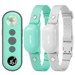 PATPET Shock Collar for Dogs(10-120lbs), 4000ft Rechargeable IPX7 Waterproof Training Collar with Remote for 2 Dogs- Electric Dog Collar for Small Medium Large Dogs 2 Packs (Ocean Green)