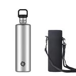 Healter 2L Stainless Steel Water Bottle | 2 Litre Single Wall Water Uninsulated Canteen | Eco Friendly Reusable Bottle | Plastic Free and Leakproof Metal Water Bottle | 2l Eco Water Bottle,Silver