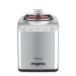 Magimix Gelato Expert | Frozen Dessert Maker with Built In Compressor | 2 x 2 L bowls | Makes Ice Cream, Gelato, Granita, Frozen Yoghurt, Sorbets | Satin, 11680