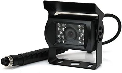 Elinz Reverse Reversing Camera Cam Rearview for Truck Caravan, CCD 4 PIN Heavy Duty, 600TVL, 120° Viewing Angle, 12V 24V, IR Night Vision, Without Extension Cable, 2 Years Warranty