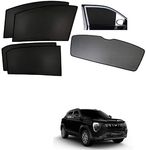 AUTOADDICT Car Window Sunshades Non Magnetic With Dicky Fix Type(Side Windows, Rear Window, 5 Pcs) For Mahindra Xuv 3Xo