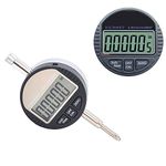 KATSU Digital Dial Indicator 0.001mm/0.00005" DTI Dial Test Gauge Probe 0-12.7mm Large LCD High Precision Measuring Tools 401033