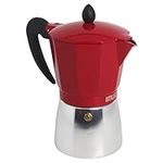 IMUSA USA B120-43T Aluminum Stovetop Coffeemaker 6-Cup, Red Top 6