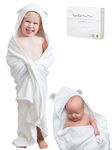 DaisyGro Luxury Hooded Towels For Kids Extra Large 90x90cm, Newborn Baby Bath Towel or Older Kids Poncho Towel, Thick Soft Absorbent Bamboo, Gift Boxed For Baby Shower. British Seller