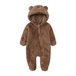 Baby Infant Boy Girl Snowsuit Winter Hooded Footed Thermal Snowsuit Jumpsuit Hooded Coat 3-24 Months Jumpsuit Bodysuits