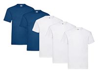 Fruit of the Loom Pack of 5 Screen Star Full Cut T-Shirts, Colour Set I, L