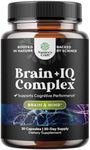 Nootropic Memory Supplement for Brain Support - Memory Pills for Brain Boost and Natural Energy Booster - Vitamin B 12 Bacopa Monnieri Rhodiola Rosea DMAE Ginkgo Biloba Phosphatidylserine Supplement