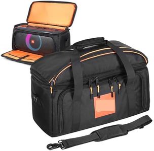 LICHIFIT Sac de Rangement, Sac à bandoulière de Voyage Portable, Sac fourre-Tout de Transport pour Haut-Parleur JBL PartyBox on-The-Go, Housse de Protection, Coque, Manchon en Peau