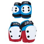 187 Killer Combo Pack Knee & Elbow Pad Set - Red/White/Blue