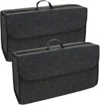 JVCV® 2 PACK - Car Trunk Boot Organizer, Car Storage and Organizer Anti Slip Car Accessories Organizer for Car, Suv, Sedan, Truck, Minivan Anti Slip Bottom (Large)