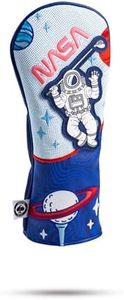 Pins & Aces NASA Head Cover - Premium, Hand-Made Leather Headcover - NASA Space Shuttle, Tour Quality Golf Club Cover - Style and Customize You Golf Bag (Fairway)