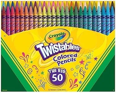 Crayola Twistables Colored Pencil Set (50ct), No Sharpen Colored Pencils For Kids, Coloring Book Pencils, Easter Basket Stuffers, Gifts for Kids, 4+