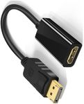 DisplayPort to HDMI Cable Adapter 6FT, High Speed (1080P 60Hz) Uni-Directional DP to HDMI Cord Compatible for Dell, HP, Insignia, Sam Sung and Other Brand