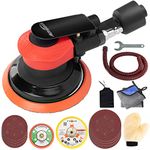 Autolock Two-in-one Air Random Orbital Sander, 5" & 6" Pneumatic Palm Car Sanders For Wood Polisher Metal,And Auto Body Work