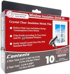 FonsBleaudy Insulating Film Window Kit to Keep Cold Out Window Shrink Film Insulator Kit (10 Windows)