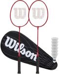 Wilson Fierce Red Adult Twin Badmin