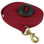 Intrepid International Lunge Line with Rubber Stopper, Red, 25-Feet