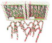 Bonds of London Peppermint Candy Canes, 2 pcs (24 pcs) - Red and green Christmas candy canes sweet Gifts, Festive Treat, Christmas Tree Decoration, Birthday Gifts