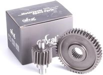 Glixal High Performance Secondary Transmission Gear, GY6 49cc 50cc 80cc 100cc Racing Final Drive Gear Set for 139QMB 139QMA 147QMD Engine Scooter Moped ATV Go Kart (18T/46T)