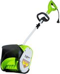 Greenworks 8 Amp 12-Inch Electric Corded Snow Shovel, 20ft Throwing Distance, 12" Wide & 6" Deep Clearing, 300Lbs/Min Snow Thrower Blower Removal Tool for Patio/Driveway/Steps/Sidewalk/Winter Storm