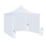 Shri R. K. Portable Foldable Pop-up Gazebo Tent Display Gazebo White 10 X 10 FT 3Side