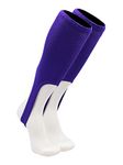 TCK Sports Solid Color 9 Baseball Softball Stirrup Socks, Purple, Large
