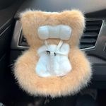 Ezcora Accessories for 10-17cm Dolls, Doll Car Seat with Clip onto Car Air Vent, Includes Seat Leg for Desktop Display (Orange)