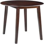 vidaXL Classic Brown MDF Drop-Leaf Extendable Dining Table with Durable Rubberwood Legs - Easy Assembly - Ideal for Small Spaces