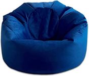 Plush velvet Beanbag Chair Luxury Bean Bags in Plush velvet, Velvet Beanbags, Velvet Bean bag Lounger, Plush Velvet Beanbags (Marine Blue)